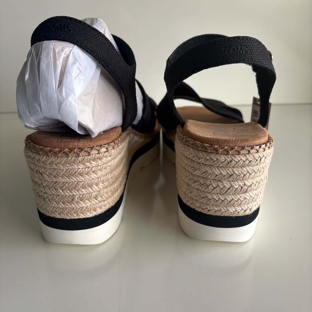 NIB Toms Darya Platform Wedge Sandal Size 10 - Picture 4 of 8